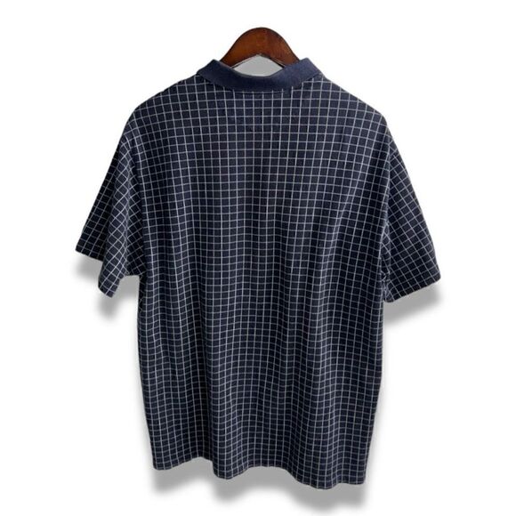 Navy Check Chaps Ralph Lauren Pique Polo Shirt Size XL - Picture 9 of 9